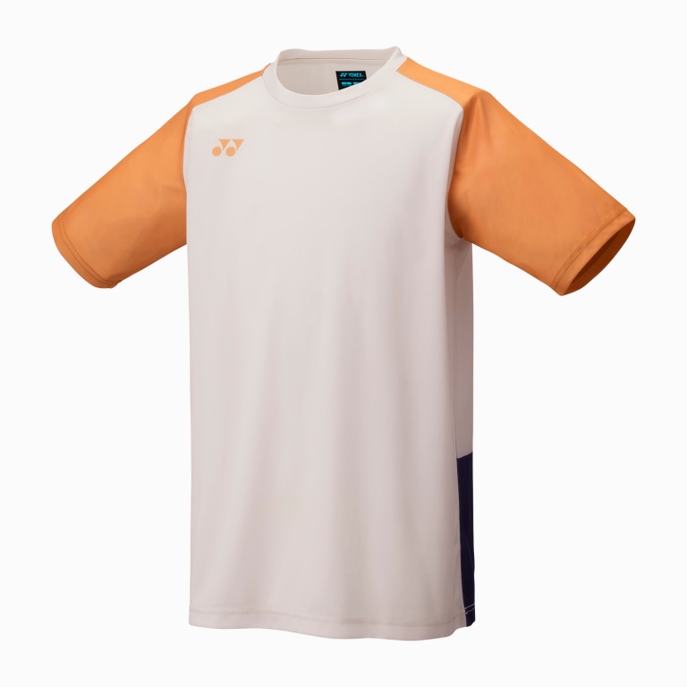 Yonex Sport-Tshirt Practice Colourblock 16745 (100% Polyester) 2025 natur/orange Jungen